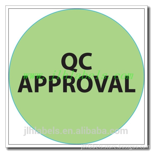 "QCAPPROVAL"Sticker Label,fluorescent color ,2" circle diameter ,500 labels/roll